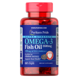 Omega-3 Fish Oil Extra Strength 1500 mg (450 mg Active Omega-3) 60 Softgels