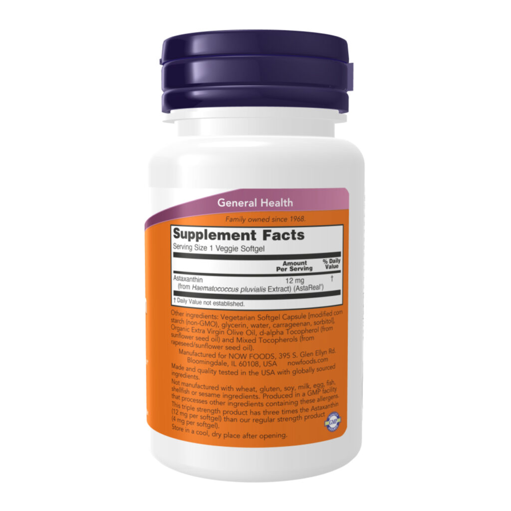Astaxanthin 12 mg Triple Strength - 60 softgels