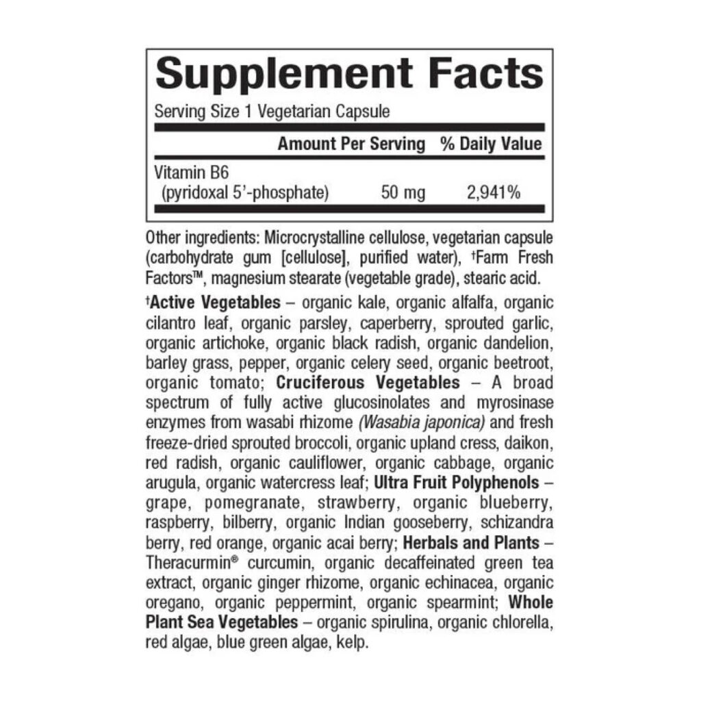 BioCoenzymated Pyridoxal 5'-phosphate 50mg - 30 vcaps