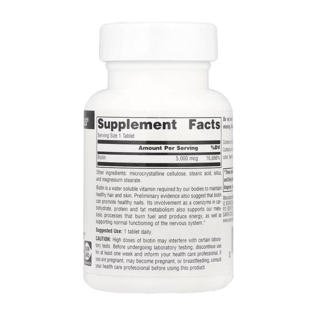 Biotin 5000mcg - 60 tabs