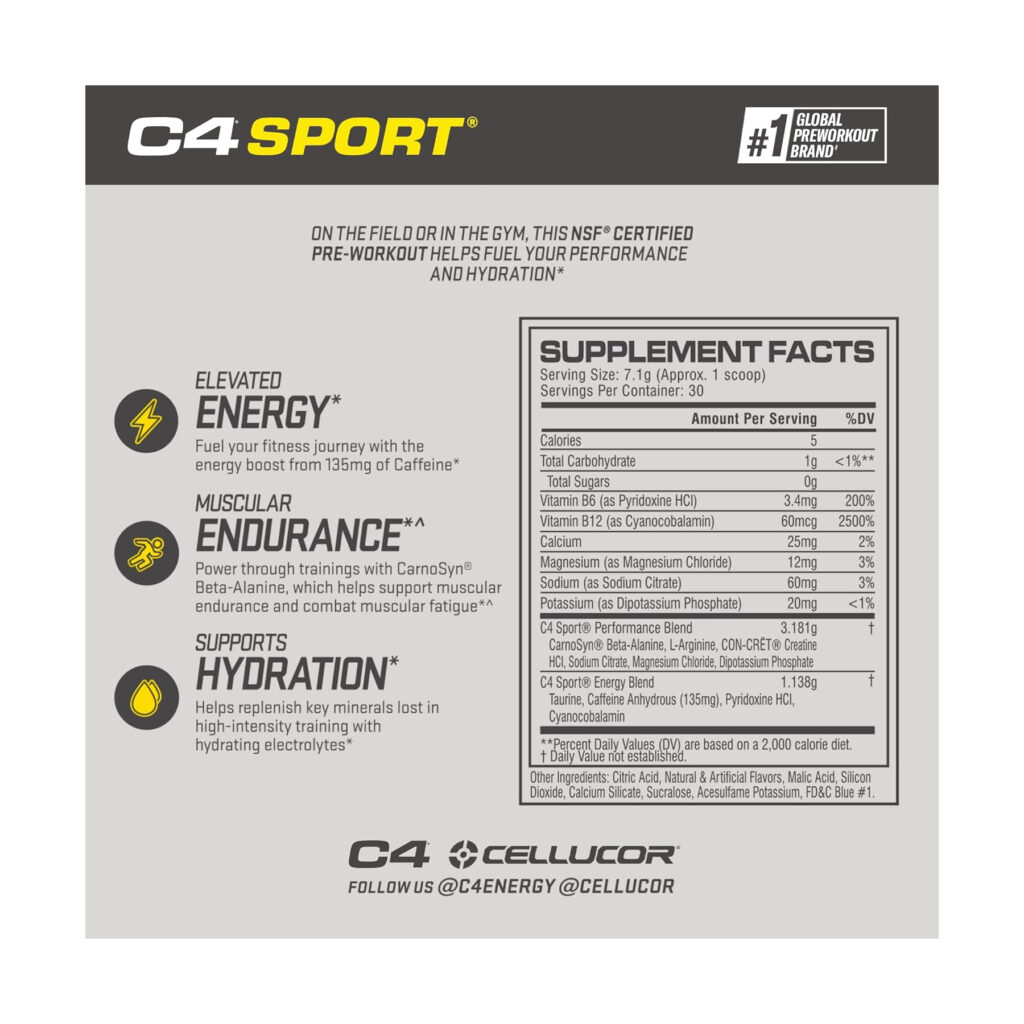 C4 Pre Workout - 213g Blue Raspberry