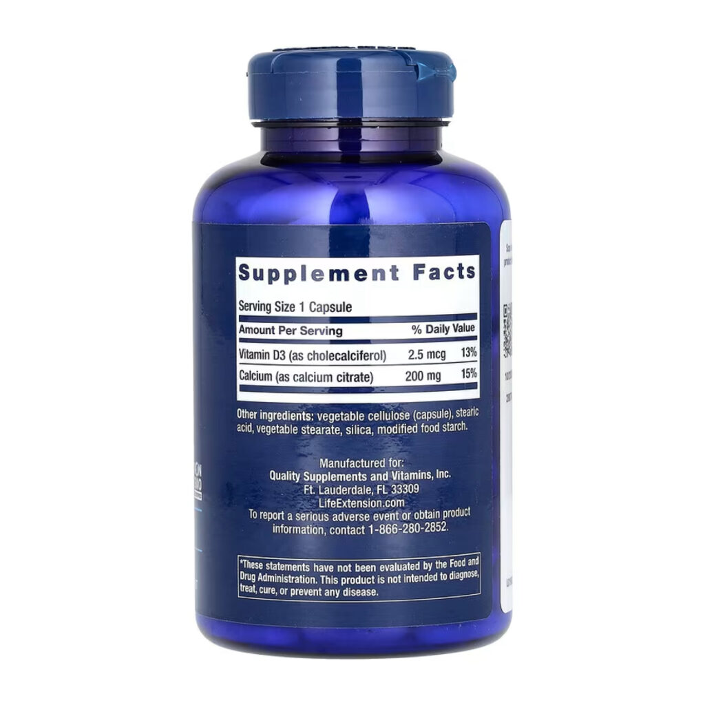 Calcium Citrate with Vitamin D - 200 caps