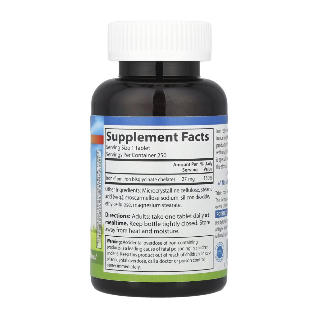 Chelated Iron - 250 tabs