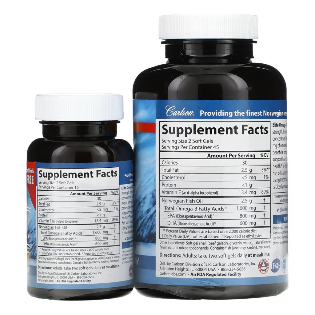 Elite Omega-3 Gems - 90+30 softgels (Пошкоджена банка)