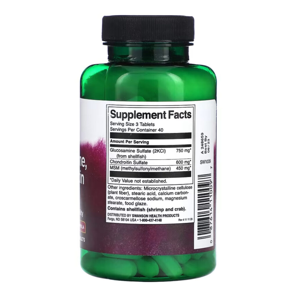 Chondroitin & Msm Highest Strength3-in-1 Formula - 120 tabs