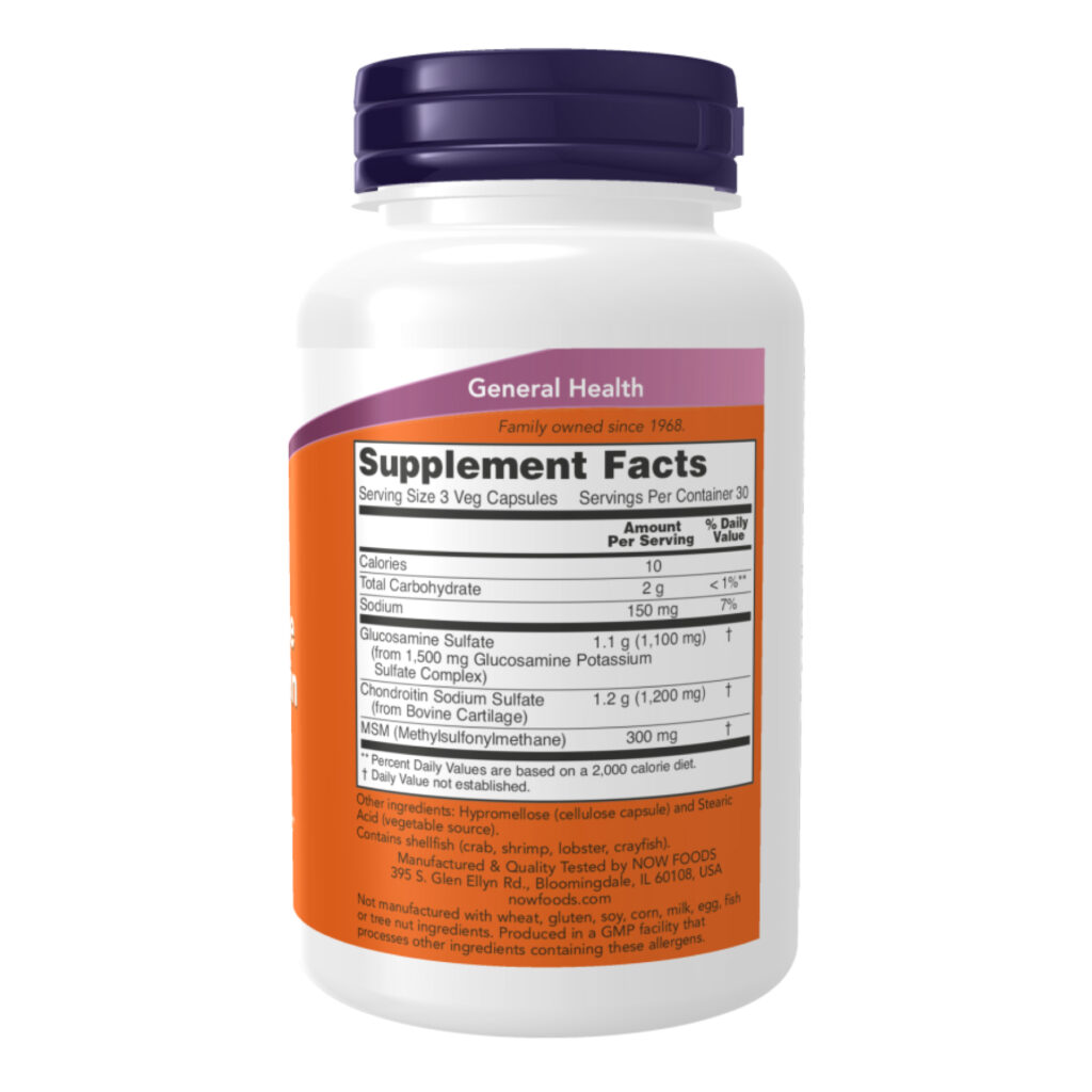 Glucosamine & Chondroitin with MSM - 180 vcaps