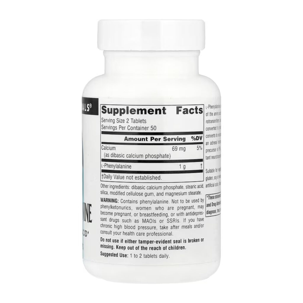 L-Phenylalanine 500mg - 100 tabs
