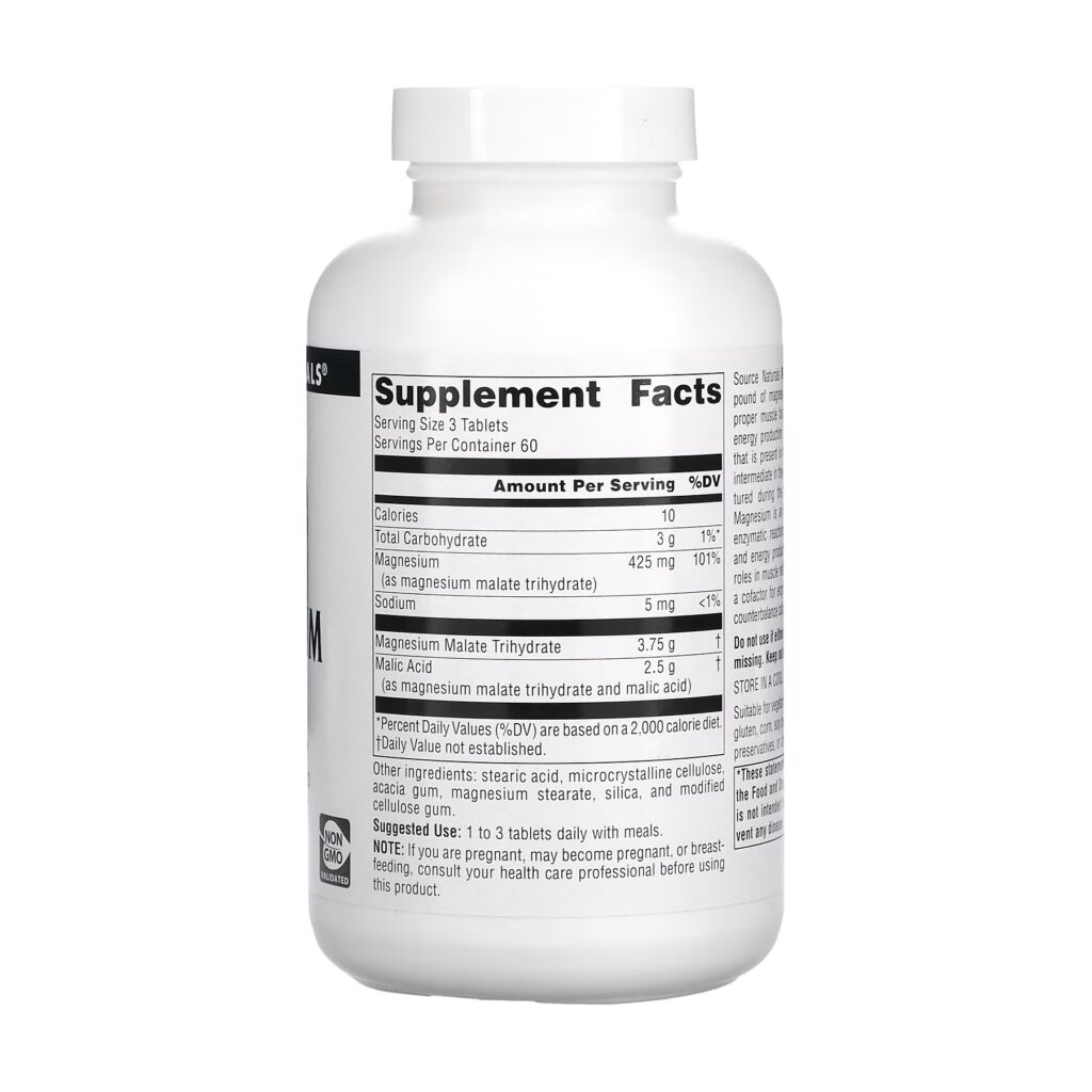 Magnesium Malate 1250 mg - 180 tabs