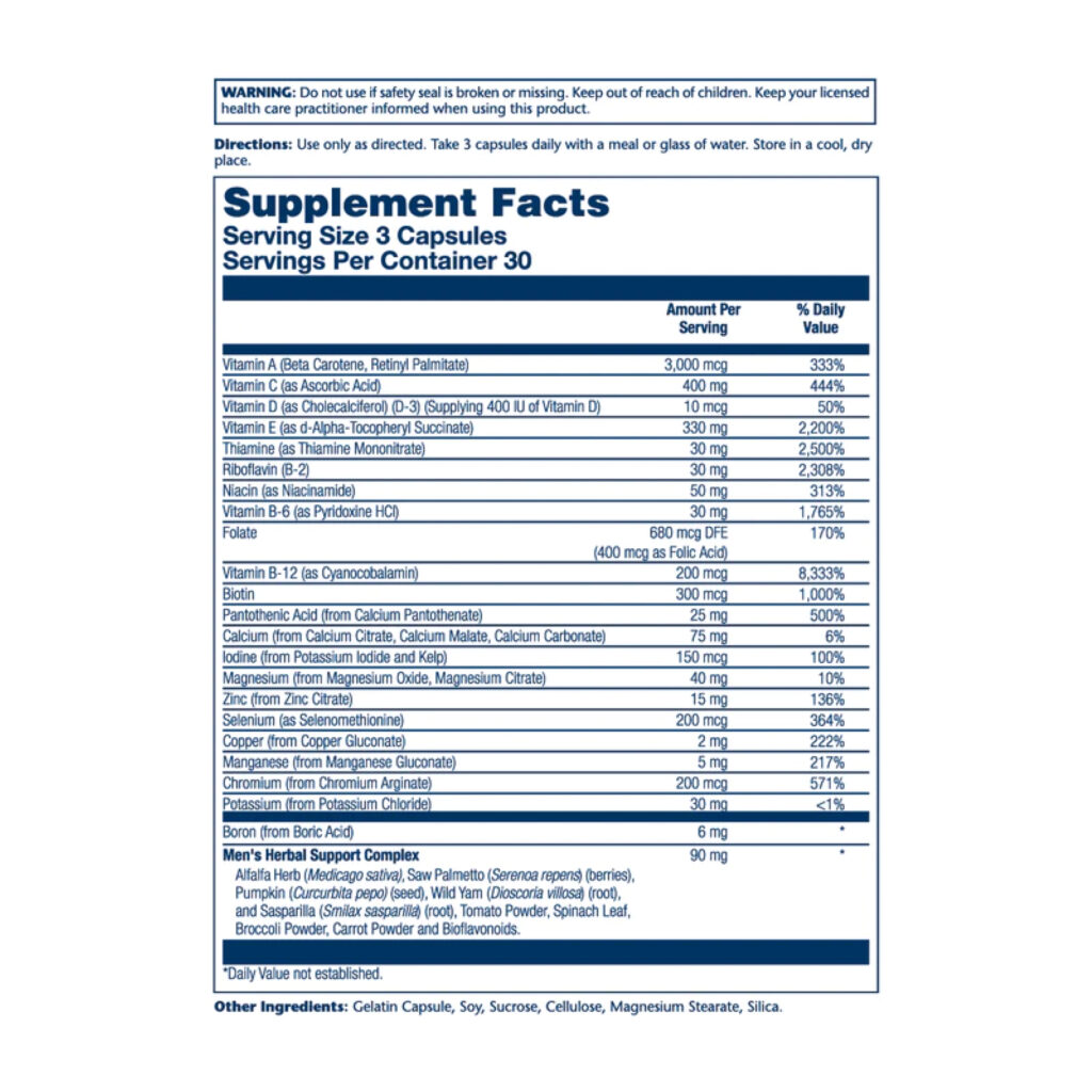 Men's Golden Multi-Vitamin - 90 caps