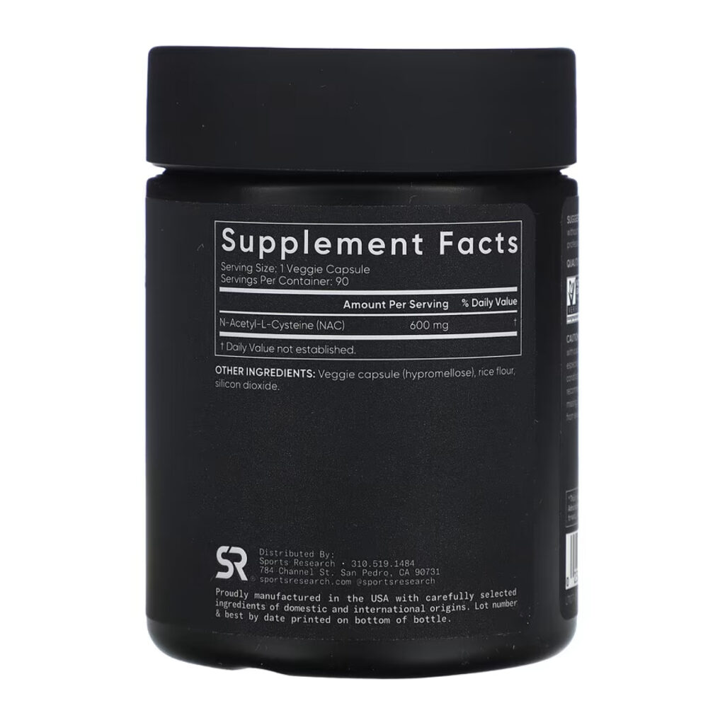 NAC - N-Acetyl-L-Cysteine 600mg - 90 vcaps