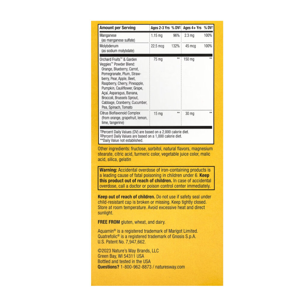 Kids Chewable Multivitamin - 120 tabs Orange and Berry від Nature's Way - Image 4