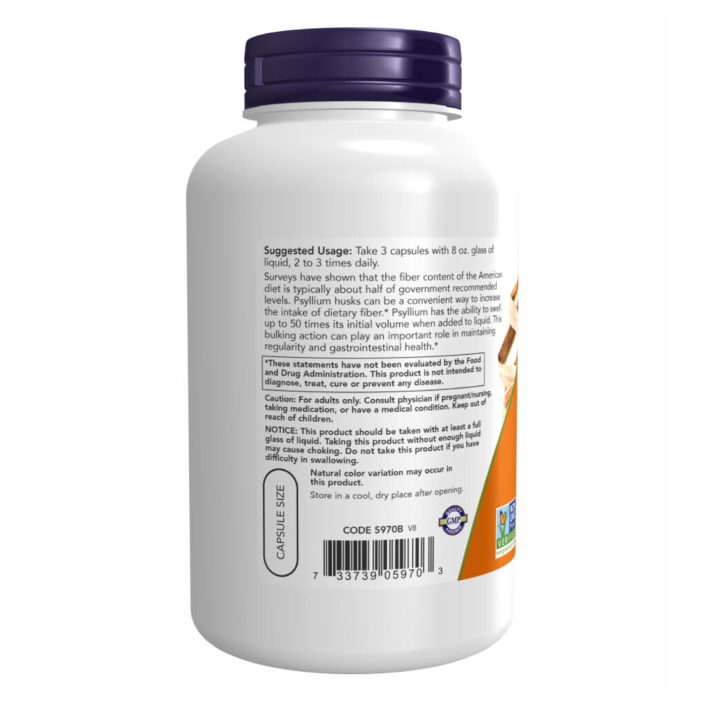 Psyllium Husk 500mg - 200 vcaps