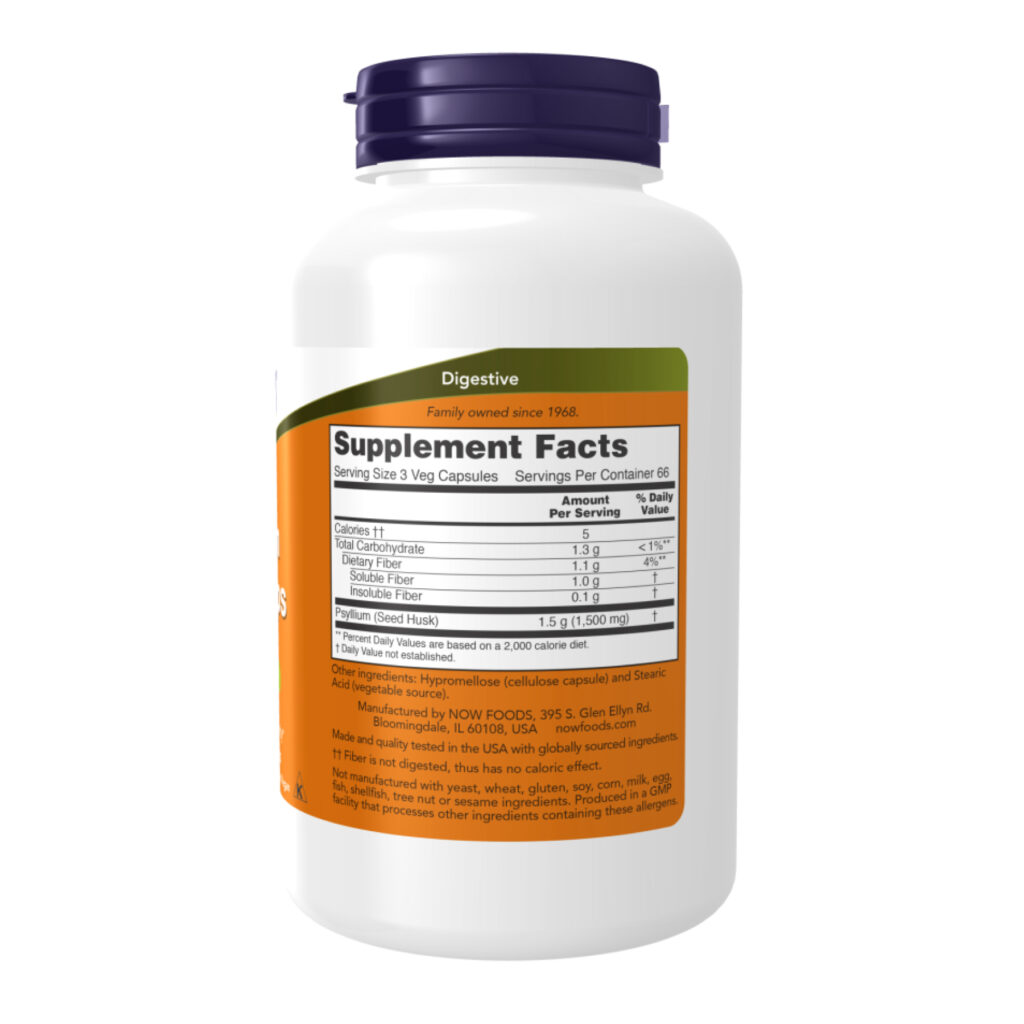 Psyllium Husk Caps 500 mg - 500 vcaps (Пошкоджена банка)