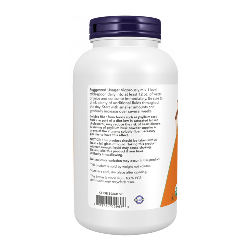 Certified Organic Psyllium Husk Powder - 340g