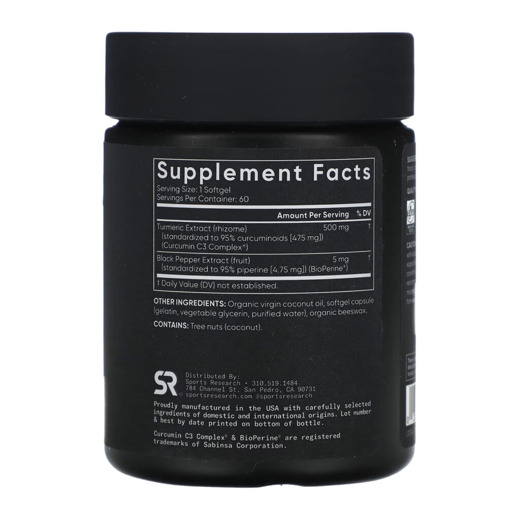 Turmeric Curcumin C3 Complex 500mg - 60 softgels