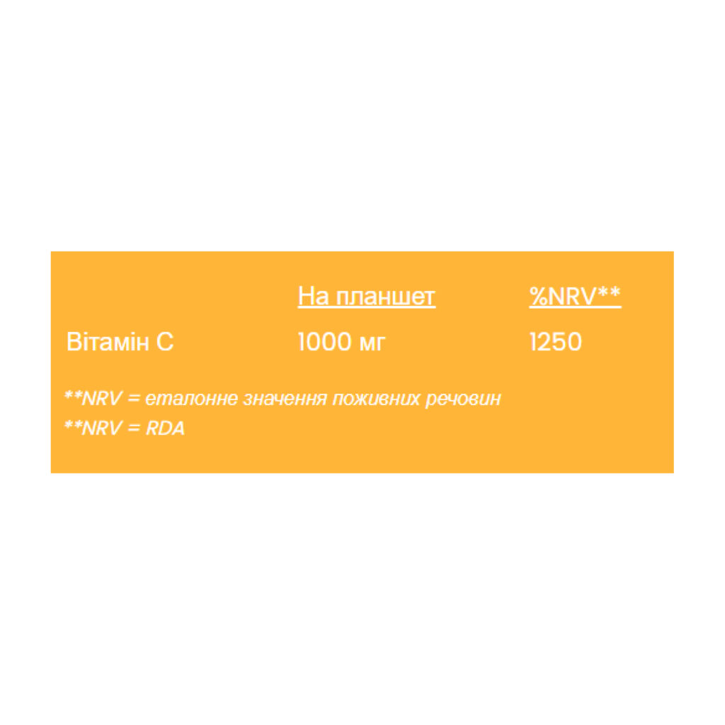 Vitamin C 100mg - 20 tabs Orange