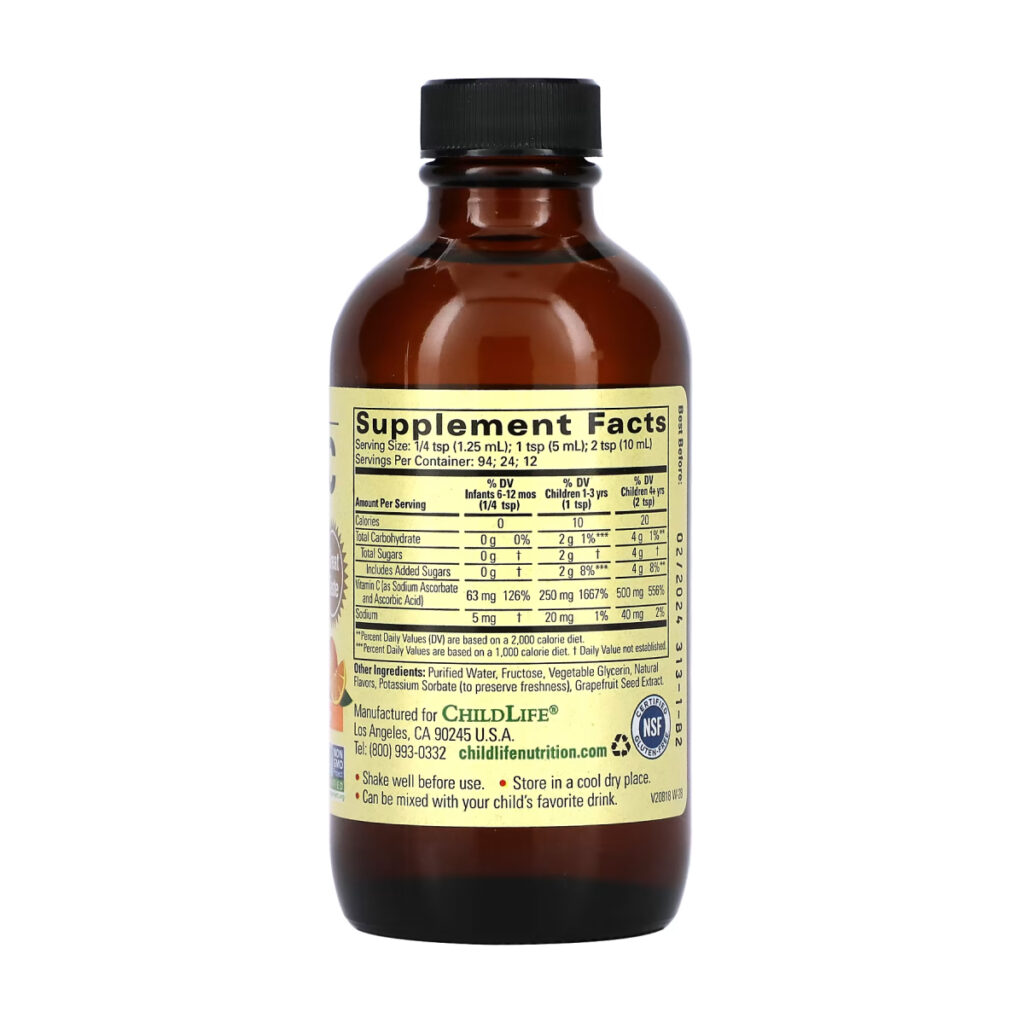 Vitamin C (Liquid) - 118 ml Orange
