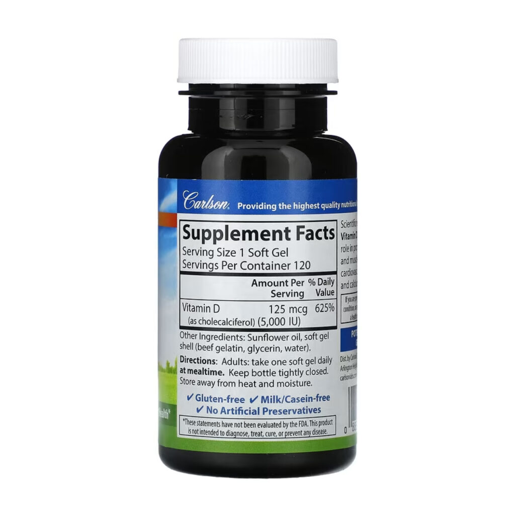 Vitamin D 5000 IU - 120 softgels