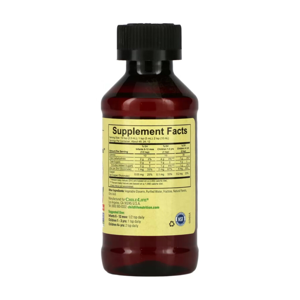 Zinc Plus Liquid - 118ml Natural Mango Strawberry
