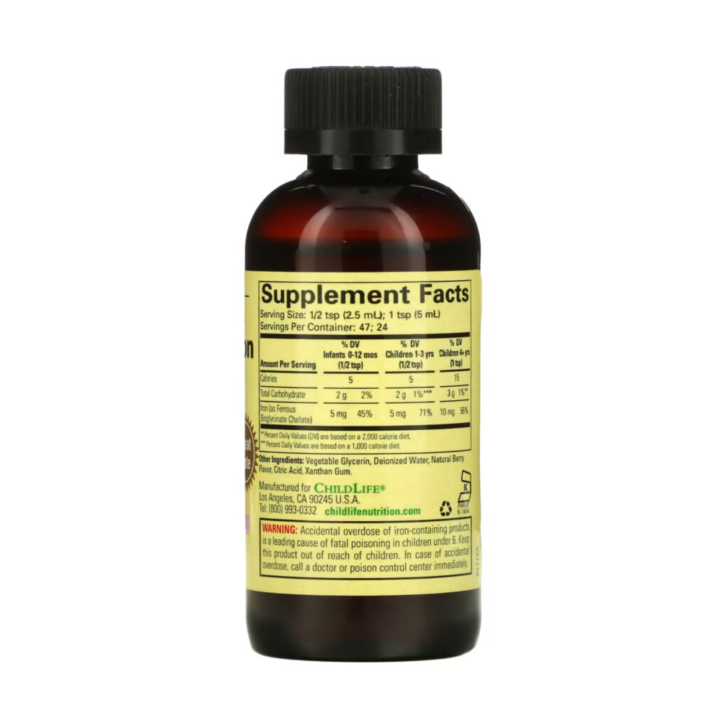 Liquid Iron - 118 ml (4 fl oz) Natural Berry (Пошкоджена банка)
