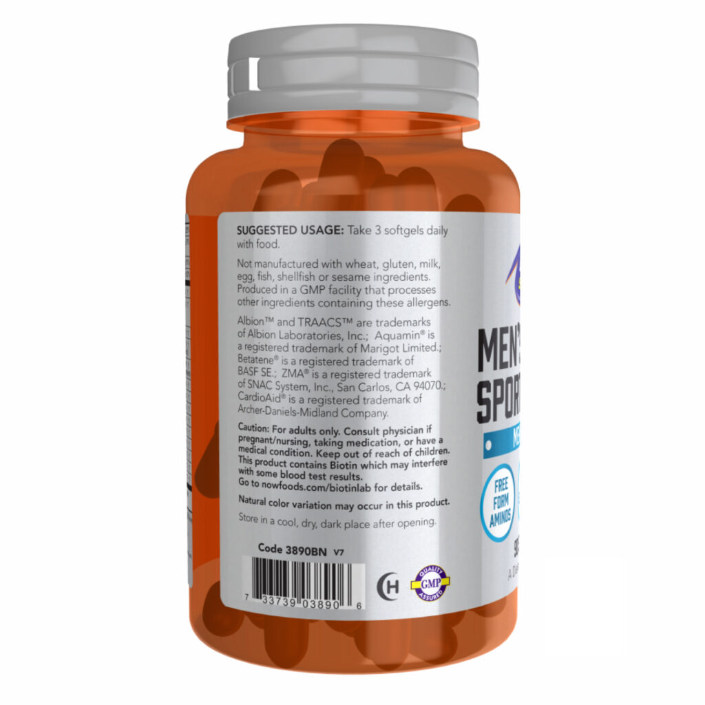 Men's Active Sports Multi - 180 Softgels від Now Foods - Image 4