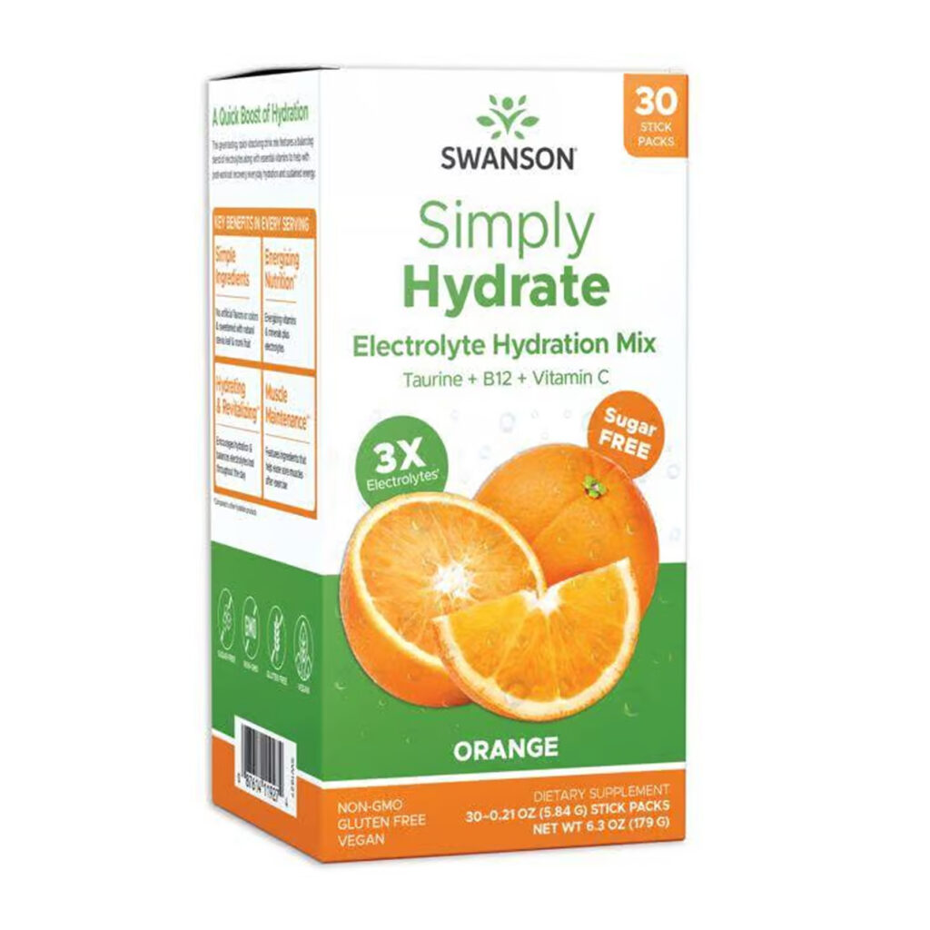 Simply Hydrate Electrolyte Hydration Mix - 30 packs Orange