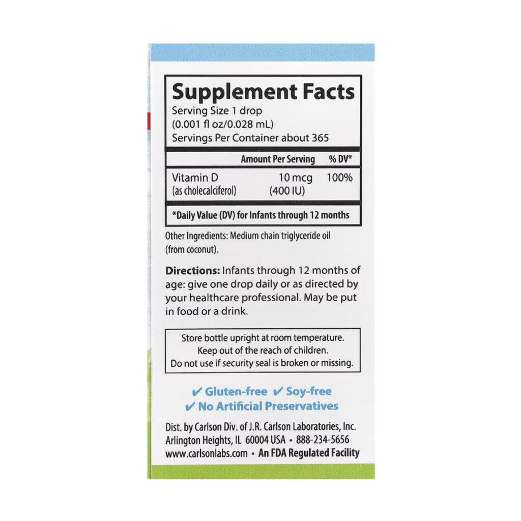 Super Daily D3 for Baby 400IU - 365 Veg drops 10.3 ml