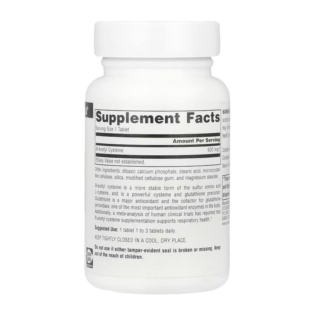 N-Acetyl Cysteine 600mg - 60 tabs