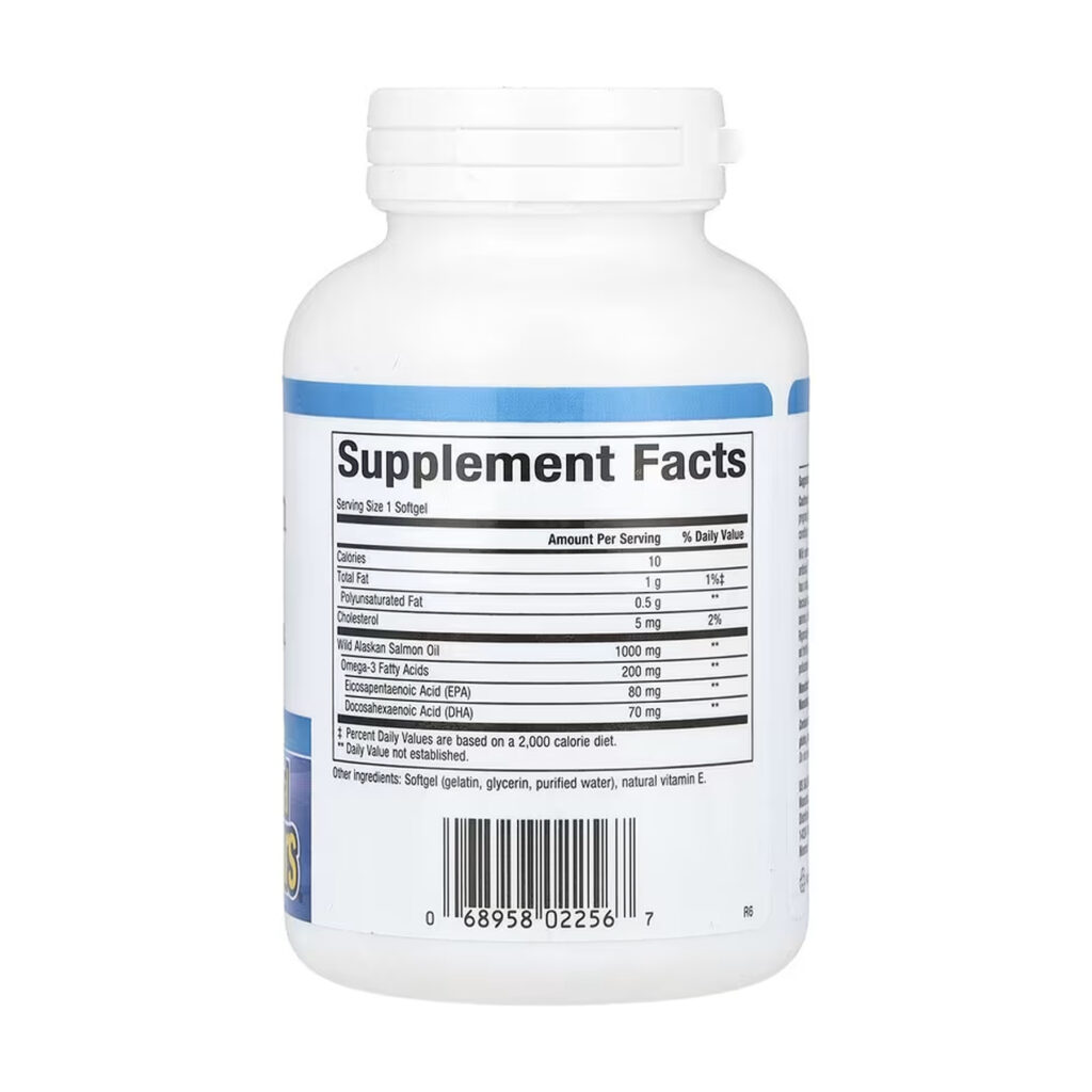 Wild Alaskan Salmon Oil 1000mg - 90 softgels