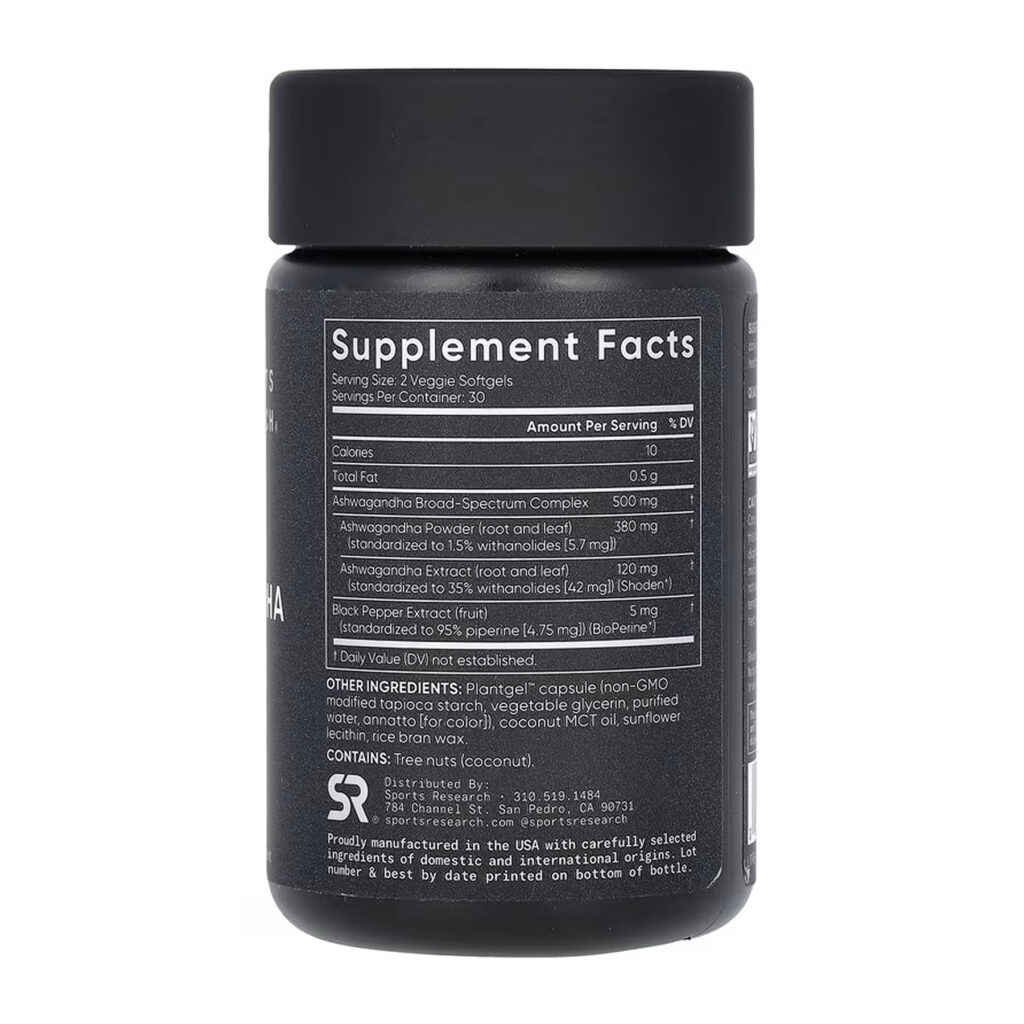 Ashwagandha 500mg - 60 veggie softgels