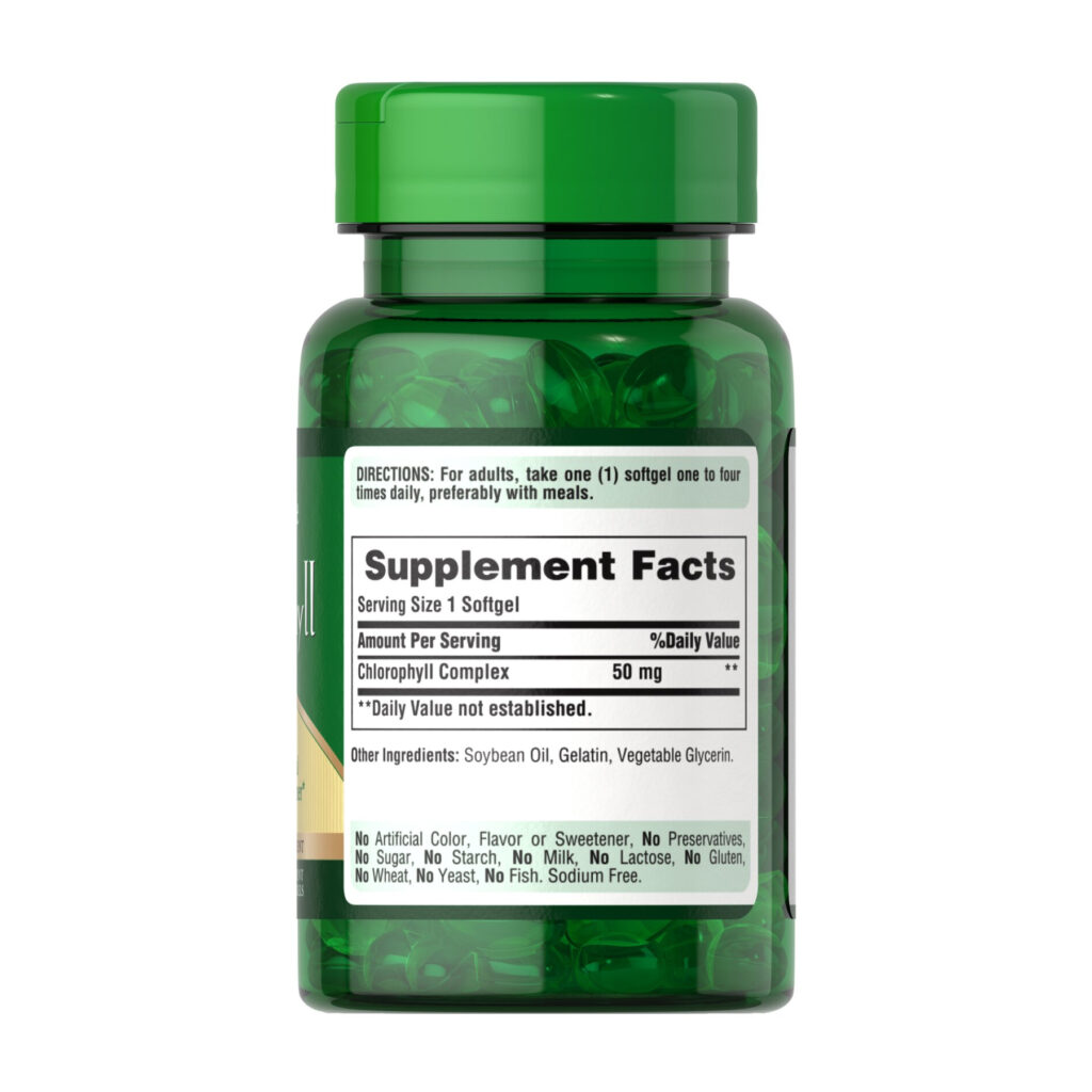 Chlorophyll Concentrate 50mg - 100 softgels