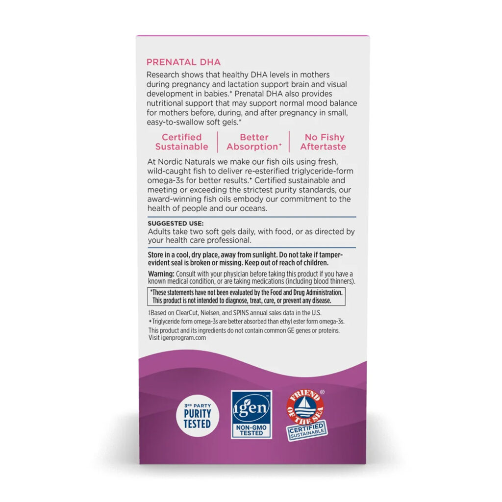 Prenatal DHA - 90 softgels Unflavored від Nordic Naturals - Image 4