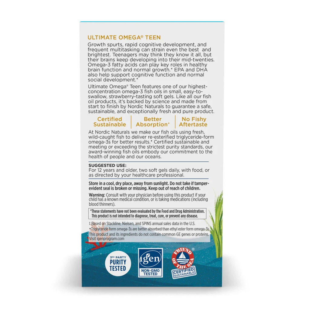 Ultimate Omega 2X Teen - 60 mini softgels від Nordic Naturals - Зображення 4