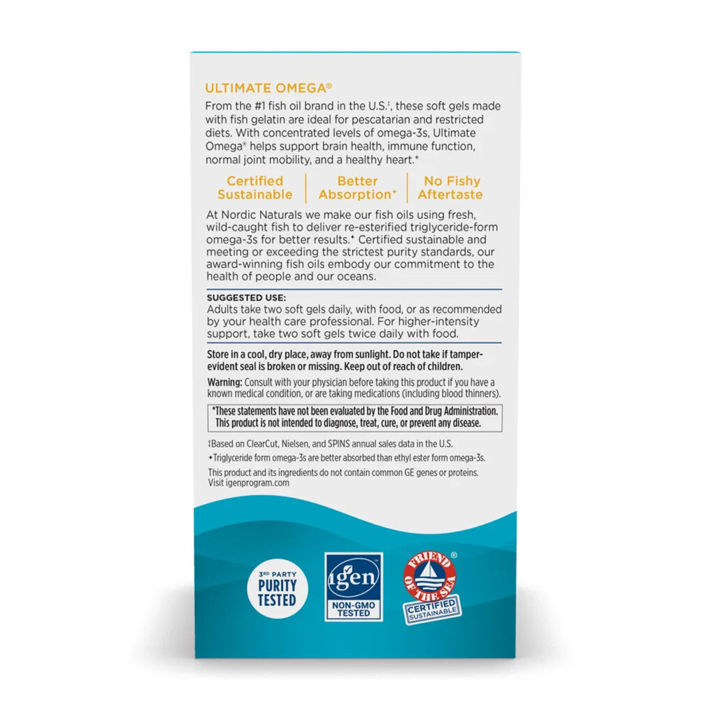 Ultimate Omega Fish Gels - 60 softgels від Nordic Naturals - Image 4